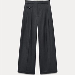 Zara -  Grey Pinstriped trousers - Size L
